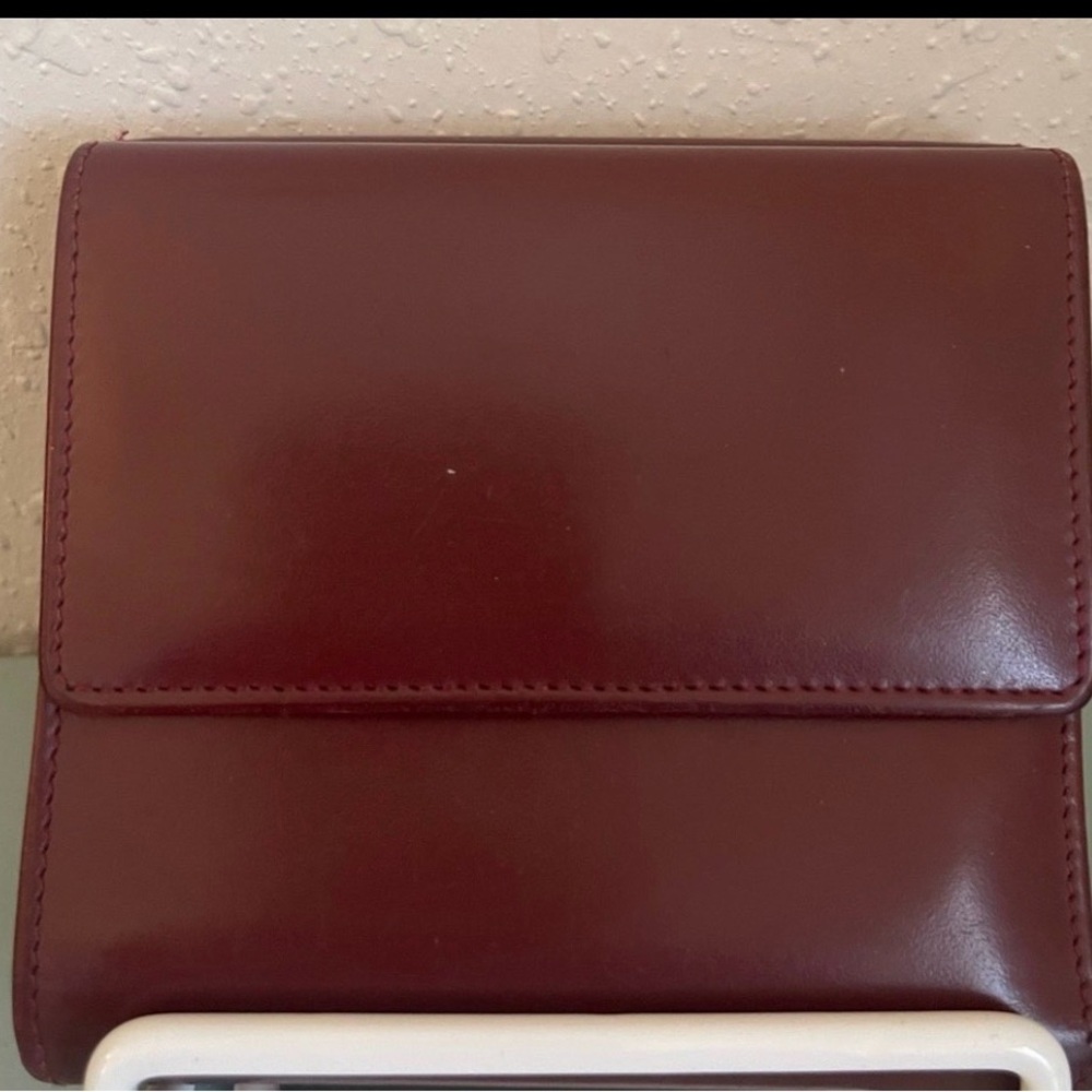 Cartier Burgundy Wallet with Gold Accents